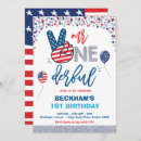 Search for patriotic 1st birthday invitations Memorial day birthday