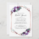 Search for purple gold white invitations Botanical
