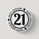 Search for birthday 21 badges Black