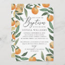 Search for orange christening invitations Botanical