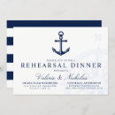 Search for anchor rehearsal dinner invitations Navy and white