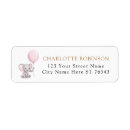 Search for pink elephant baby shower return address labels Modern