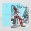 Search for happy snowman postcards Winter landscape