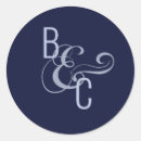 Search for bride groom monogram stickers Navy blue