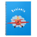 Search for airplane notebooks Cartoon