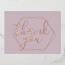 Search for blush pink and gold postcards Thank you