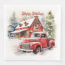 Search for vintage truck napkins Red