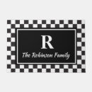 Search for gingham doormats Black and white