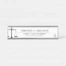 Search for attorney at law name plates Black and white