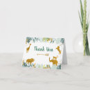 Search for safari animals thank you cards Young wild and three