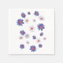 Search for blue daisy flower napkins Red