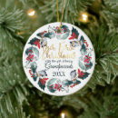 Search for our first as grandparents christmas tree decorations Floral wreath