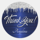 Search for sweet 16 thank you stickers Silver