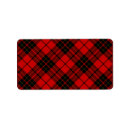Search for red black plaid return address labels Tartan