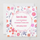 Search for pink flower save the dates Bright