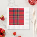 Search for red and black napkins Tartan