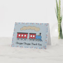 Search for train thank you cards Red