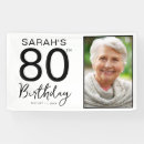 Search for 80th birthday banners Elegant birthday party