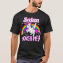 Search for satan loves me tshirts Religion