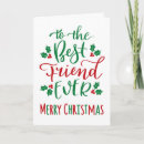 Search for best friend christmas cards Typography