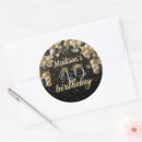 Search for balloons on 40th birthday stickers Black