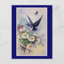 Search for swallow birds art postcards Vintage