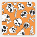 Search for human bones stickers Halloween