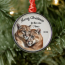 Search for mountain lion christmas tree decorations Animal