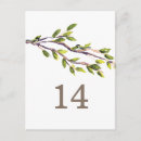 Search for tree wedding table number postcards Leaves