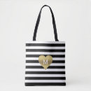 Search for black and white striped bags Monogrammed