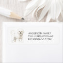 Search for bichon return address labels Watercolor