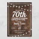 Search for rustic surprise party invitations Wood