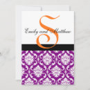 Search for orange and purple wedding invitations Modern