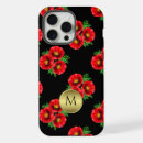 Search for red poppies iphone cases Black and red