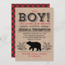 Search for lumberjack baby shower invitations Red