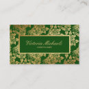 Search for green emerald gold business cards Hairstylist