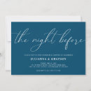 Search for blue rehearsal dinner invitations The night before