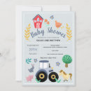 Search for farm baby boy shower invitations Rustic