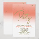 Search for coral birthday invitations Chic