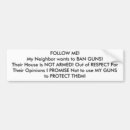 Search for anti gun bumper stickers Right