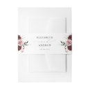 Search for floral wedding invitation belly bands Dusty rose