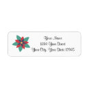 Search for poinsettias return address labels Flower