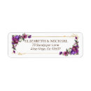 Search for purple and gold return address labels Bride