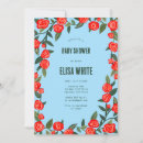 Search for red rose baby shower invitations Modern