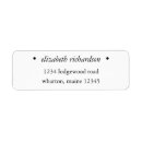 Search for modern black return address labels Initials