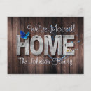 Search for new address announcements postcards Rustic