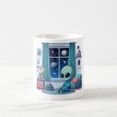 Search for alien coffee mugs Illustration