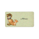 Search for happy dogs return address labels Cute