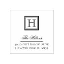 Search for monogrammed monogram initial letter rubber stamps Square