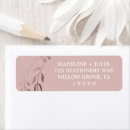 Search for rose frame return address labels Rose gold foil
